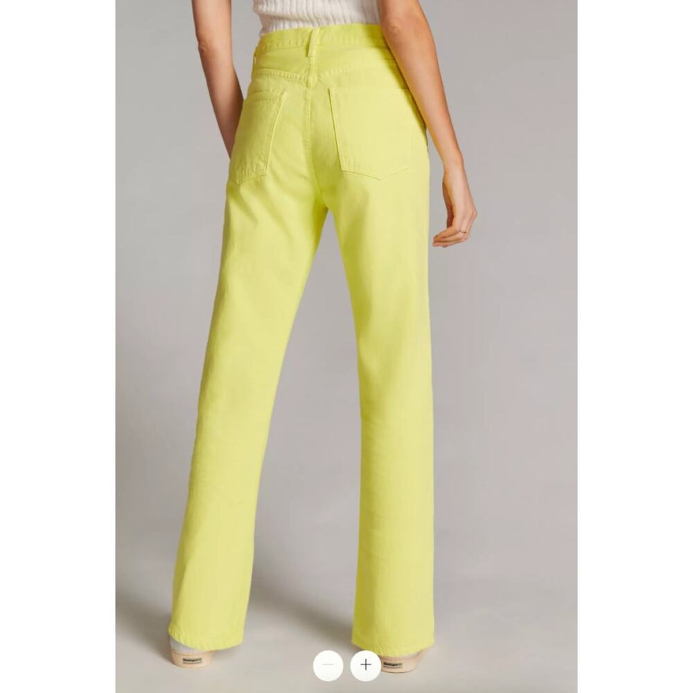 AGOLDE '90s Pinch-Waist High Rise Straight Jeans Size 28 $178 Limoncello - Picture 9 of 10